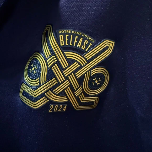 Notre Dame Under Armour Navy Belfast Hockey Pullover - Picture 2 of 4